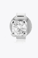 Zircon 925 Sterling Silver Stud Earrings Earrings - Tophatter Daily Deals