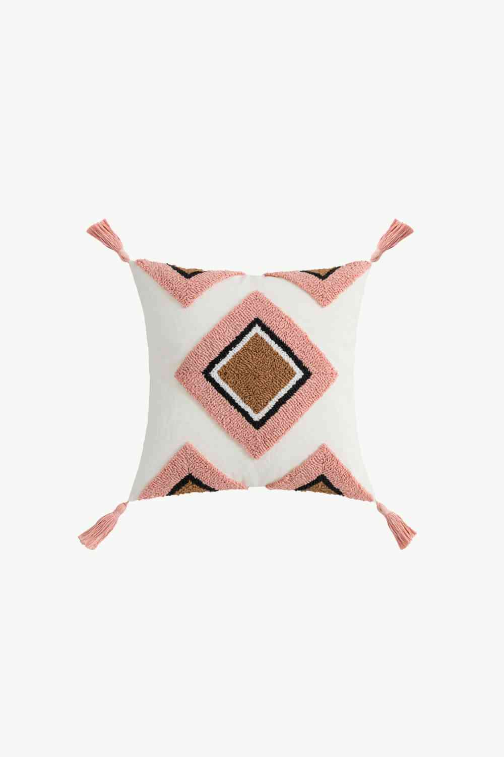 Geometric Graphic Tassel Decorative Throw Pillow Case - Tophatter Deals