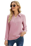 Swiss Dot Johnny Collar Blouse Blouses - Tophatter Daily Deals