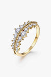 Moissanite 925 Sterling Silver Ring Gold Moissanite - Tophatter Daily Deals