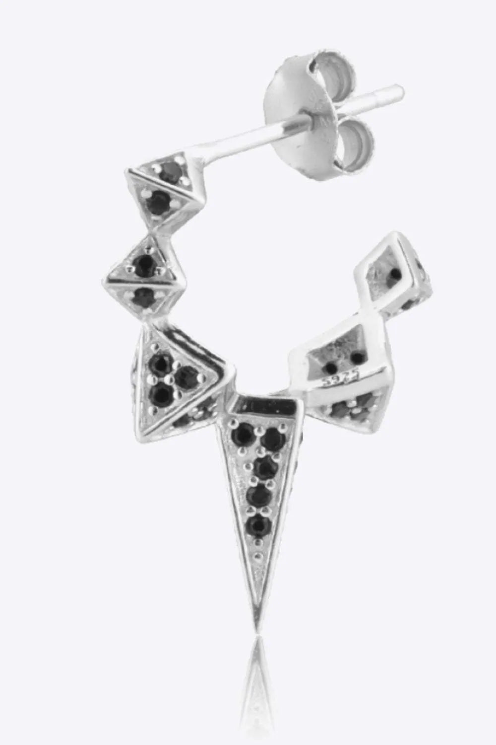 Geometric Zircon Decor 925 Sterling Silver Earrings Earrings - Tophatter Daily Deals