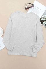 Letter Graphic Long Sleeve Tee Women's T-Shirts - Tophatter Daily Deals