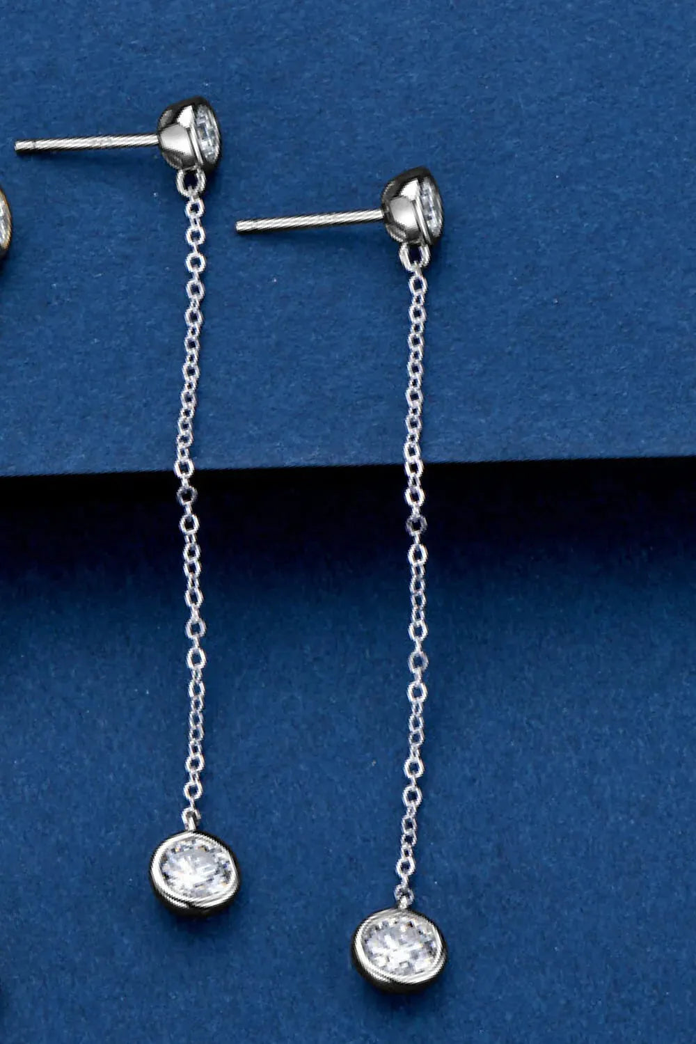 Adored Moissanite Chain Earrings Moissanite - Tophatter Daily Deals