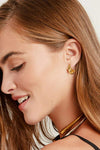 Stainless Steel C-Hoop Earrings Earrings - Tophatter Daily Deals