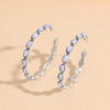 Artificial Turquoise C-Hoop Earrings White One Size Earrings - Tophatter Daily Deals