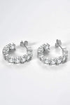 Inlaid Zircon C-Hoop Earrings Earrings - Tophatter Daily Deals