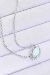18k Rose Gold-Plated Opal Pendant Necklace Opal - Tophatter Daily Deals