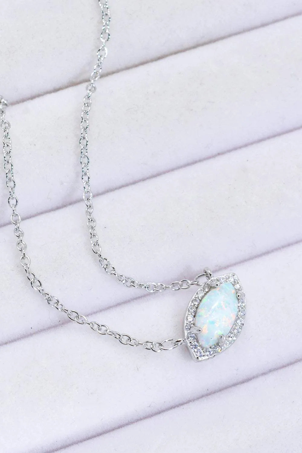 18k Rose Gold-Plated Opal Pendant Necklace Opal - Tophatter Daily Deals
