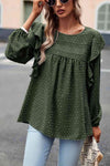 Ruffle Trim Balloon Sleeve Blouse Blouses - Tophatter Daily Deals