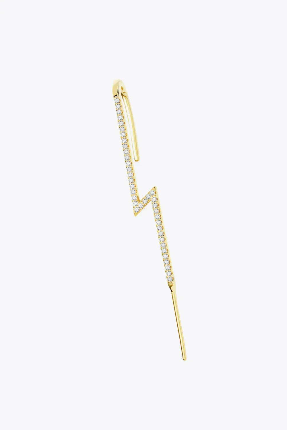 18K Gold Plated Zircon Lightning Crawler Earrings Earrings - Tophatter Daily Deals