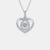 Moissanite 925 Sterling Silver Heart Shape Necklace Moissanite - Tophatter Daily Deals