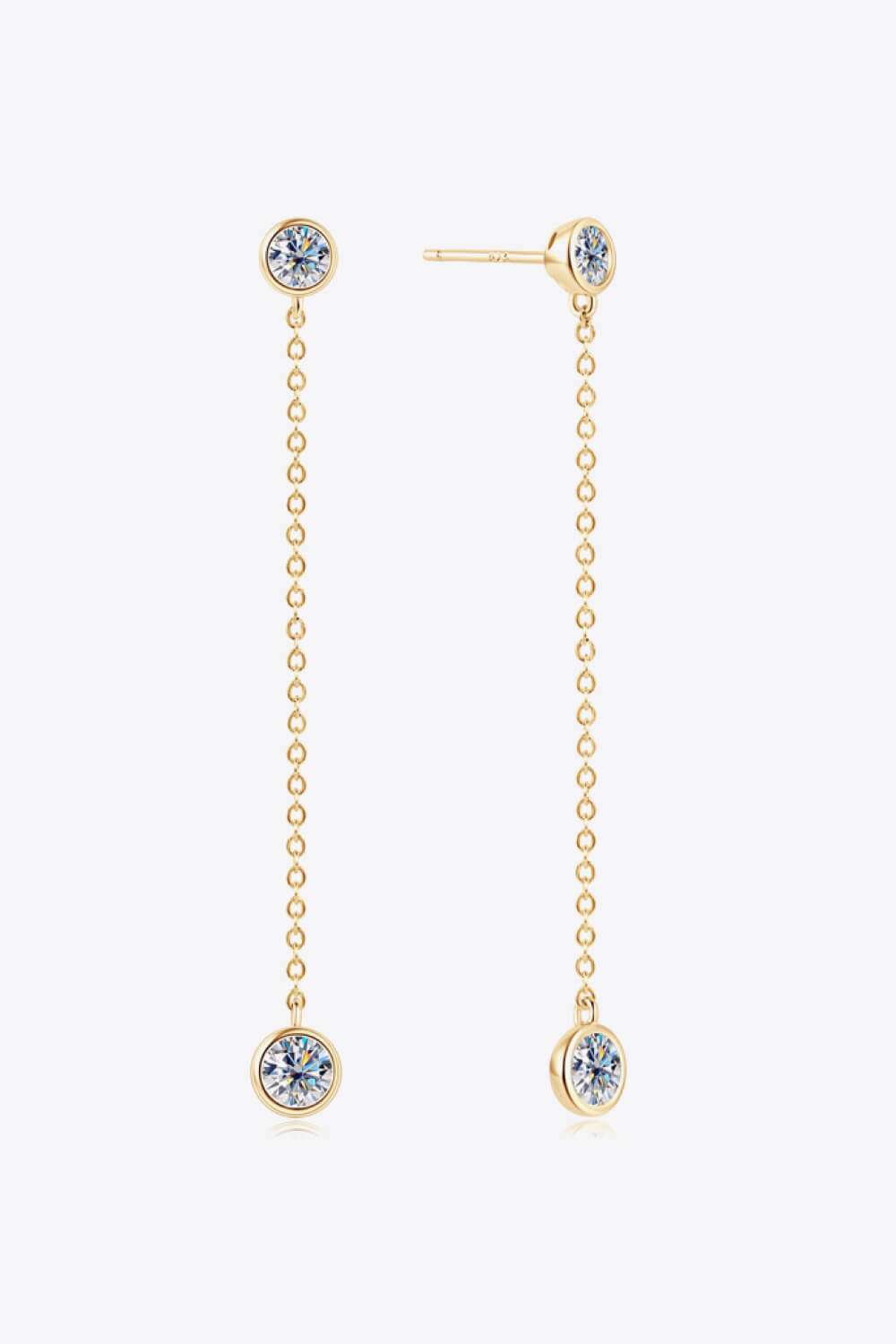 Adored Moissanite Chain Earrings - Tophatter Deals