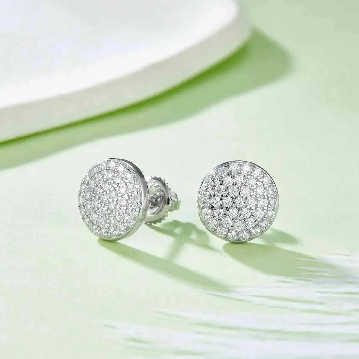 Moissanite 925 Sterling Silver Earrings Silver One Size Moissanite - Tophatter Daily Deals