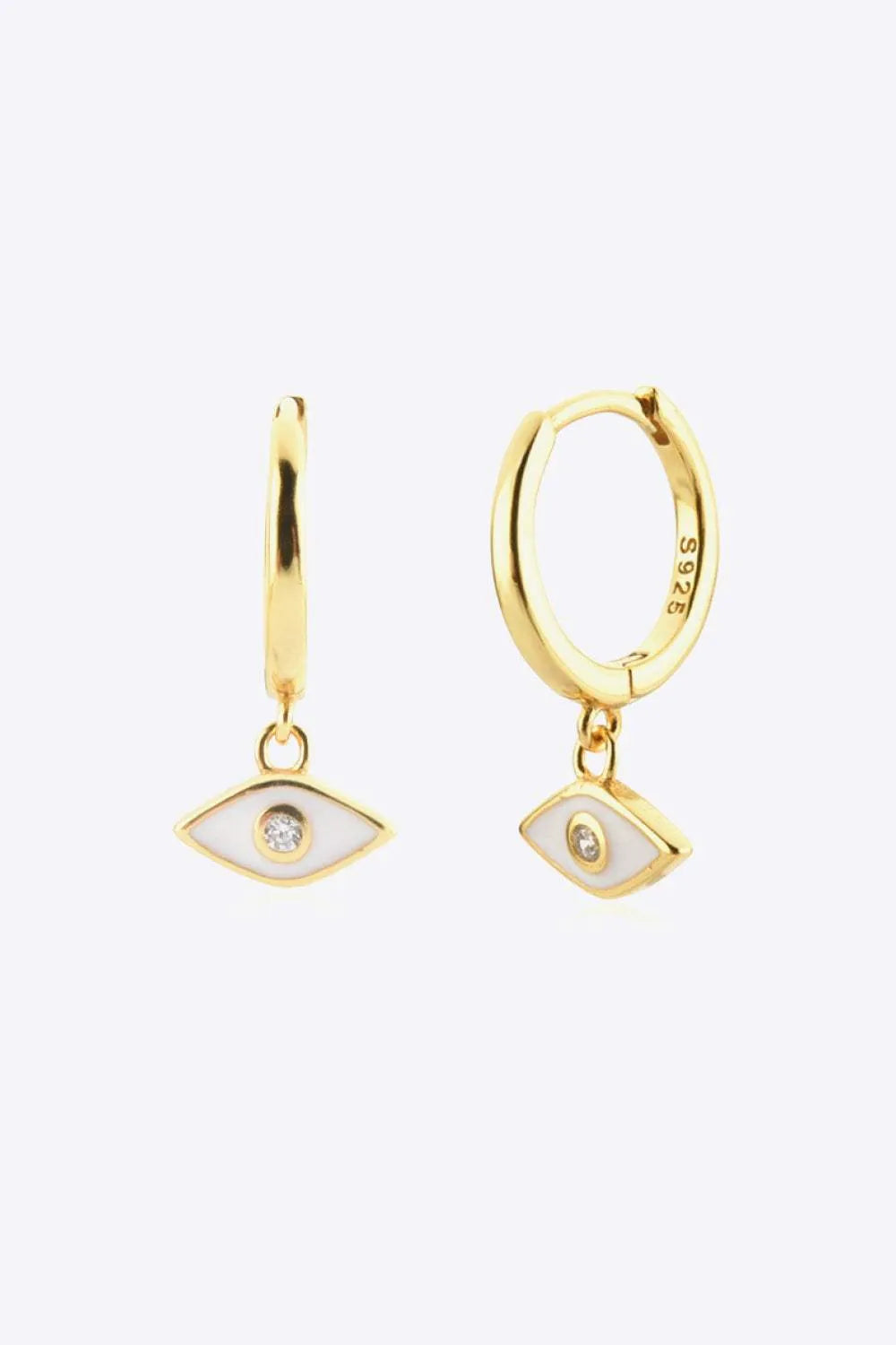 Zircon 925 Sterling Silver Rhombus Drop Earrings White One Size Earrings - Tophatter Daily Deals