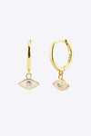 Zircon 925 Sterling Silver Rhombus Drop Earrings White One Size Earrings - Tophatter Daily Deals