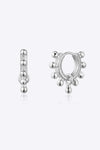 925 Sterling Silver Huggie Earrings Silver One Size Earrings - Tophatter Daily Deals