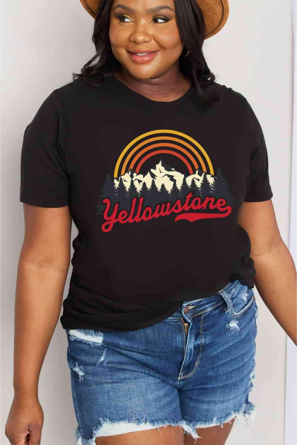 Simply Love Full Size YELLOWSTONE Graphic Cotton Tee Women's T-Shirts - Tophatter Daily Deals