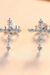Zircon Cross 925 Sterling Silver Earrings Earrings - Tophatter Daily Deals