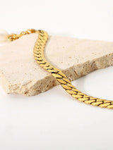 Thick Curb Stainless Steel Chain Bracelet with Pearl Bracelets - Tophatter Daily Deals
