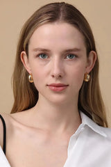 Chunky C-Hoop Brass Earrings Earrings - Tophatter Daily Deals