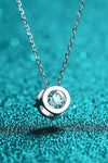 1 Carat Moissanite Round Pendant Necklace Moissanite - Tophatter Daily Deals