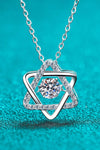 Moissanite Rhodium-Plated Chain-Link Necklace Silver One Size Moissanite - Tophatter Daily Deals