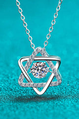 Moissanite Rhodium-Plated Chain-Link Necklace Silver One Size Moissanite - Tophatter Daily Deals