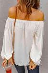 Off-Shoulder Balloon Sleeve Top Blouses - Tophatter Daily Deals