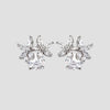 Zircon 925 Sterling Silver Flower Stud Earrings Earrings - Tophatter Daily Deals