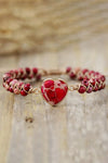 Handmade Heart Shape Natural Stone Bracelet Bracelets - Tophatter Daily Deals