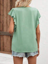 Notched Cap Sleeve T-Shirt Women's T-Shirts - Tophatter Daily Deals