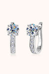 2 Carat Moissanite 925 Sterling Silver Earrings Silver One Size Moissanite - Tophatter Daily Deals