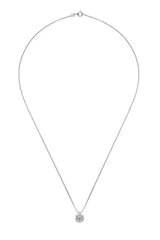 Moissanite Pendant Platinum-Plated Necklace Moissanite - Tophatter Daily Deals