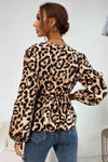 Leopard Puff Sleeve Blouse Blouses - Tophatter Daily Deals