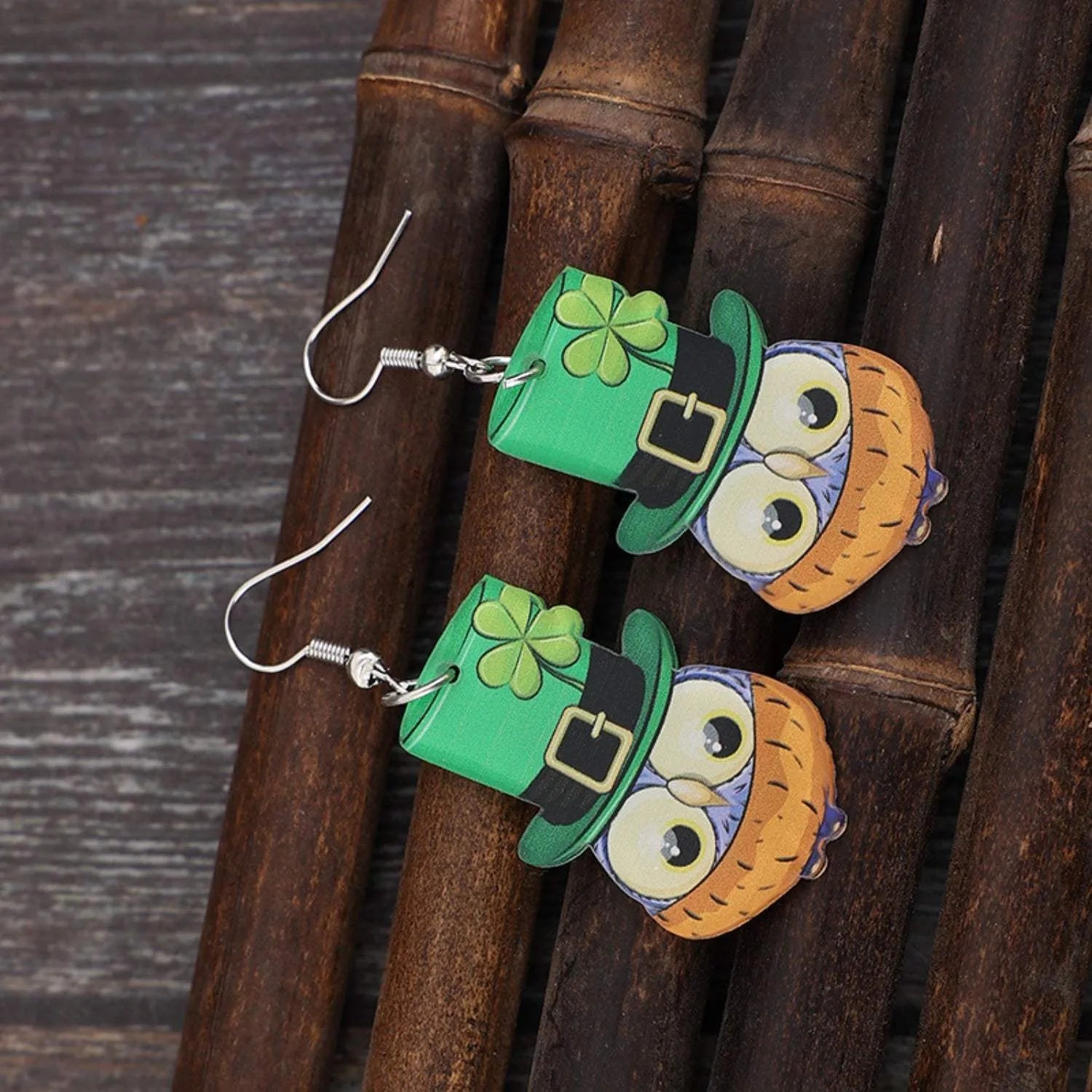 Owl Acrylic Dangle Earrings Earrings - Tophatter Daily Deals