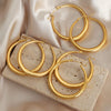 18K Gold-Plated Hoop Earrings Earrings - Tophatter Daily Deals