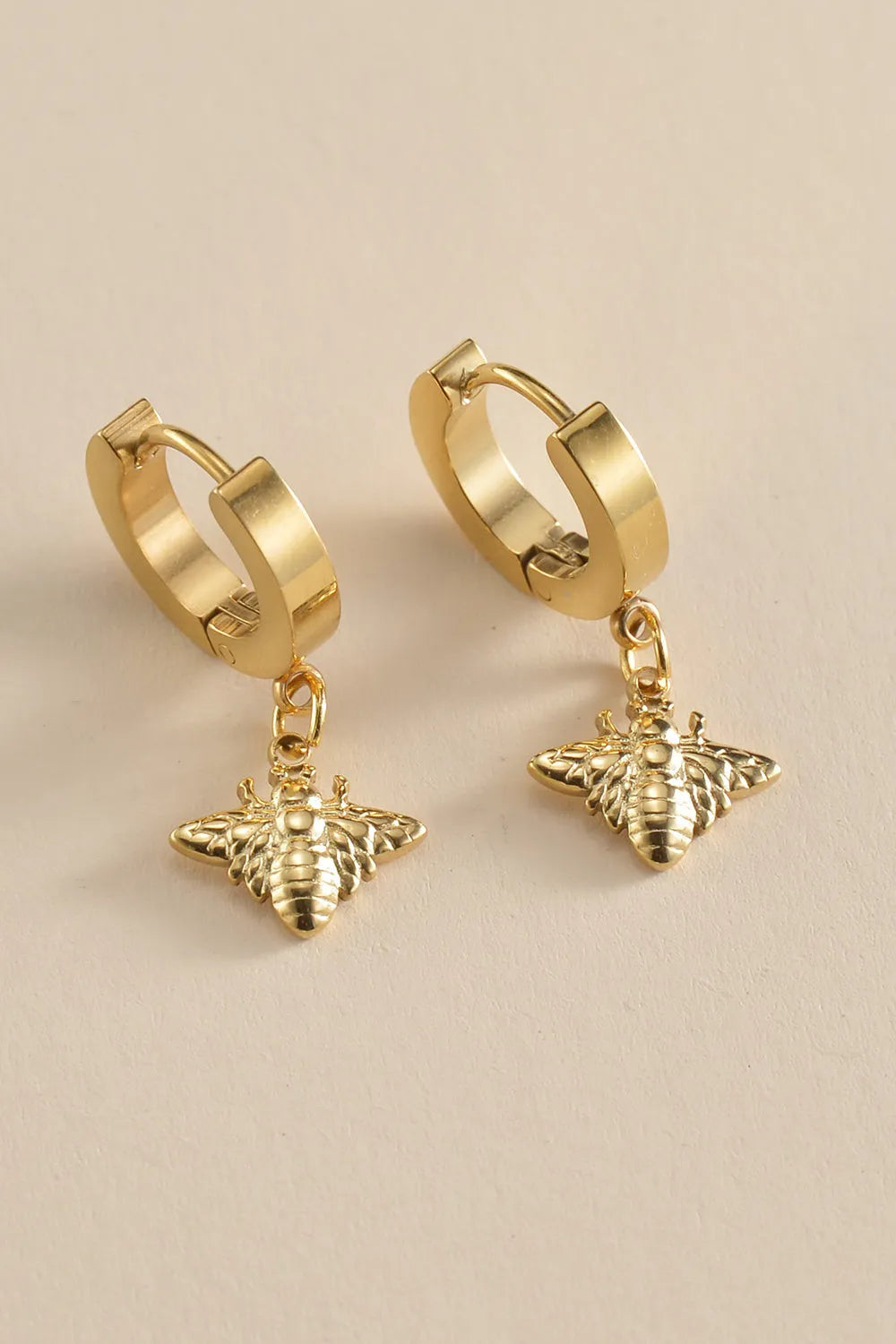 Bee Drop Huggie Earrings Earrings - Tophatter Daily Deals