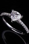 1 Carat Moissanite Triangle 925 Sterling Silver Ring Moissanite - Tophatter Daily Deals