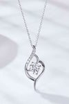 Platinum-Plated 1 Carat Moissanite Pendant Necklace - Tophatter Shopping Deals