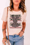 Easter Leopard Bunny Graphic T-Shirt Women's T-Shirts - Tophatter Daily Deals