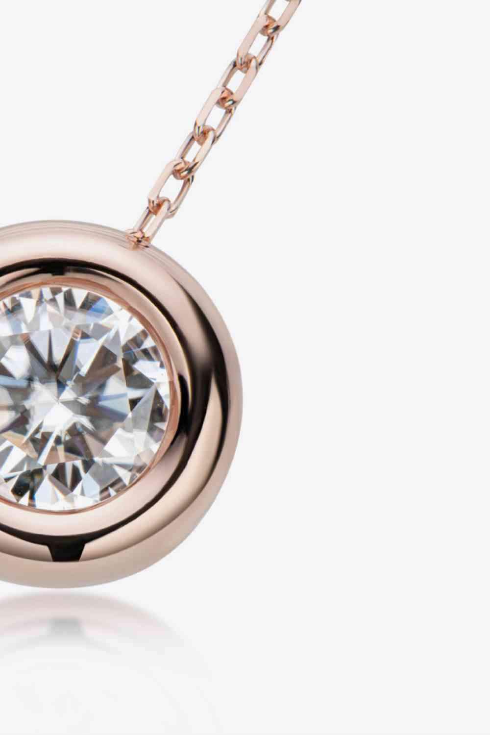 Adored 1 Carat Moissanite Pendant 925 Sterling Silver Necklace Moissanite - Tophatter Daily Deals