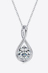 2 Carat Moissanite 925 Sterling Silver Necklace Silver One Size Moissanite - Tophatter Daily Deals