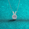 1 Carat Moissanite Rabbit Ears Shape Pendant Necklace Moissanite - Tophatter Daily Deals