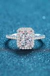 2 Carat Moissanite 925 Sterling Silver Halo Ring Moissanite - Tophatter Daily Deals