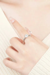 1 Carat Moissanite Adjustable 6-Prong Ring Moissanite - Tophatter Daily Deals