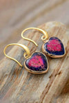 Imperial Jasper Heart Earrings Earrings - Tophatter Daily Deals