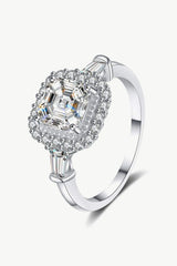 So Much Shine 2 Carat Moissanite Sterling Silver Ring Silver Moissanite - Tophatter Daily Deals