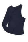 Cutout One-Shoulder Ribbed Top Blouses - Tophatter Daily Deals