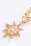 Inlaid Pearl Star and Moon Drop Earrings Earrings - Tophatter Daily Deals