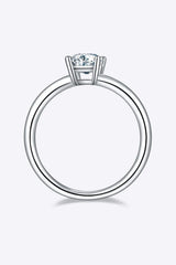 1 Carat Moissanite 925 Sterling Silver Solitaire Ring Rings - Tophatter Daily Deals